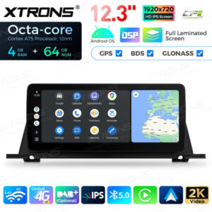 12,3 Zoll Octa Core 4 + 64 GB Global 4G LTE Android Autoradio Multimedia Player mit vollständig laminiertem Bildschirm für BM