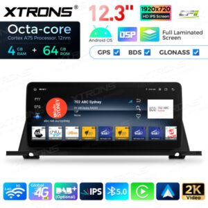 12,3 Zoll Octa Core 4 + 64 GB Global 4G LTE Android Autoradio Multimedia Player mit vollständig laminiertem Bildschirm für BM