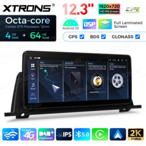 12,3 Zoll Octa Core 4 + 64 GB Global 4G LTE Android Autoradio Multimedia Player mit vollständig laminiertem Bildschirm für BM