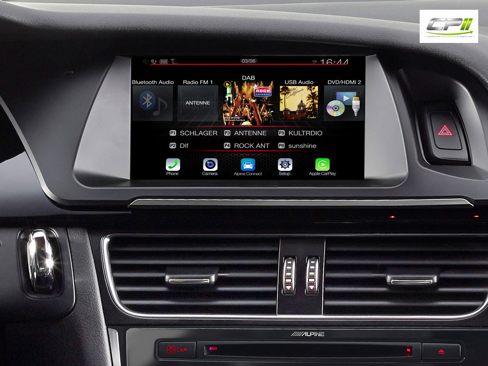 Alpine X703D-A5 7-Zoll Premium-Infotainment-System für Audi A5 mit Navigationssystem, Apple CarPlay und Android Auto Unterstü