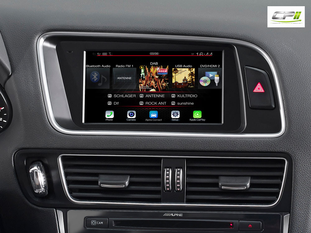 Alpine X703D-Q5 7-Zoll Premium-Infotainment-System für Audi Q5 mit Navigationssystem, Apple CarPlay und Android Auto Unterstü