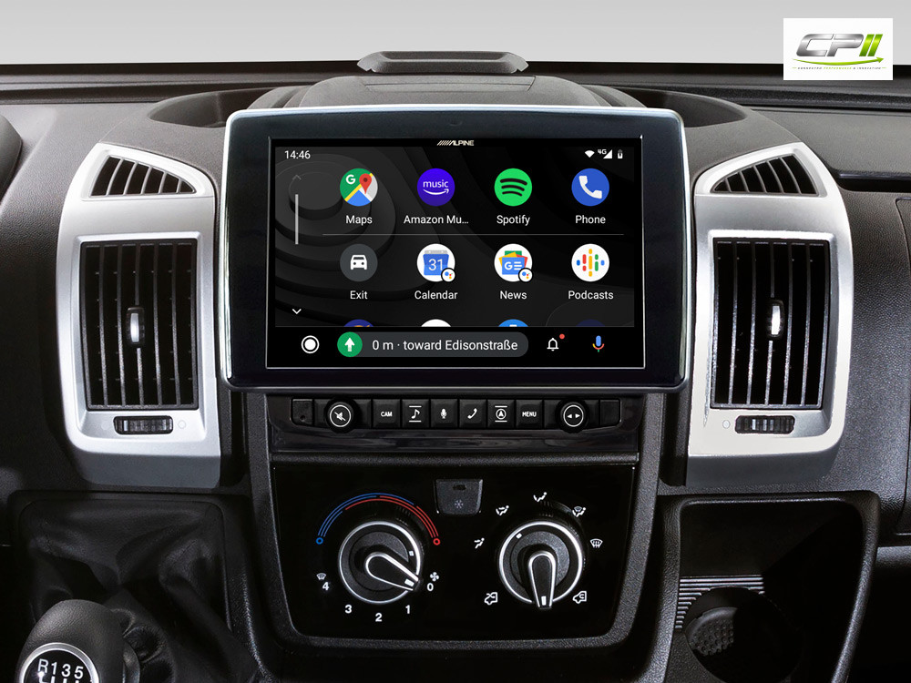 Alpine X903D-DU 9-Zoll-Navigationssystem mit Tochscreen für Fiat Ducato III, Citroën Jumper II und Peugeot Boxer II mit TomTo