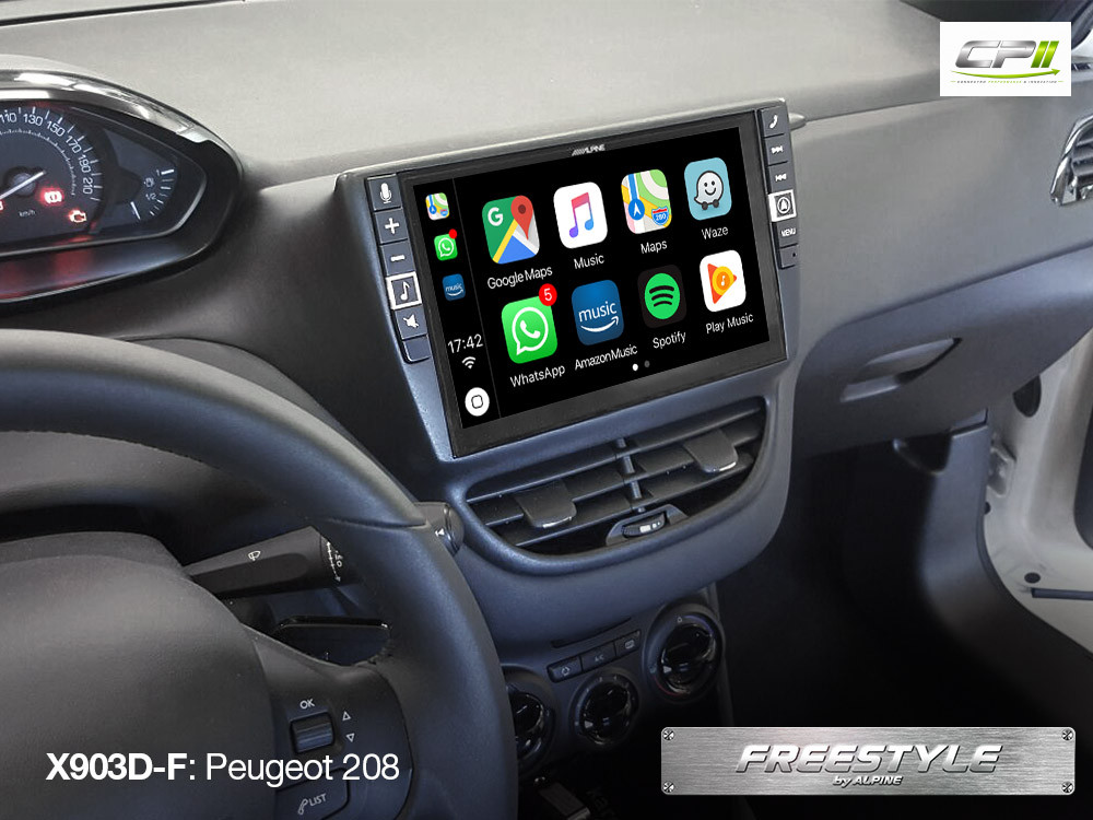 Alpine X903D-F Freestyle 9-Zoll-Navigationssystem mit Apple CarPlay und Android Auto Unterstützung für alle Fahrzeuge