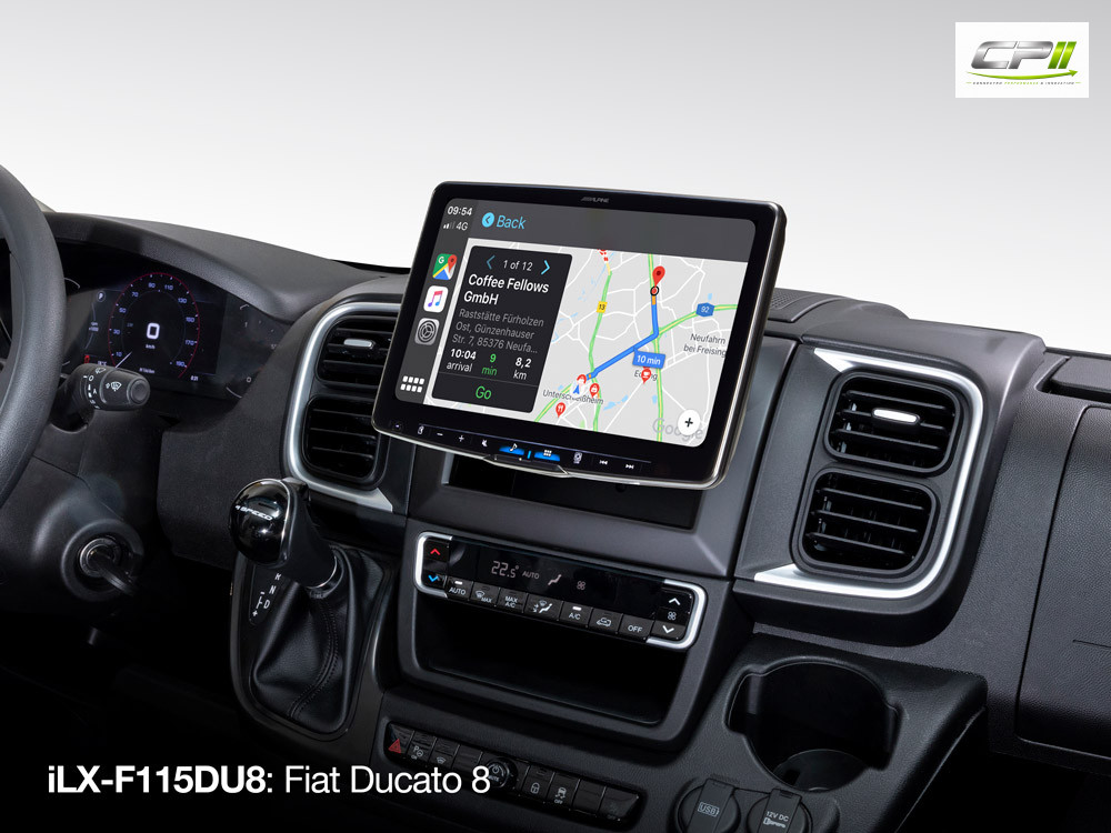 Alpine iLX-F115DU8 Autoradio mit 11-Zoll Touchscreen, DAB+, 1-DIN-Einbaugehäuse, Apple CarPlay Wireless und Android Auto Unte