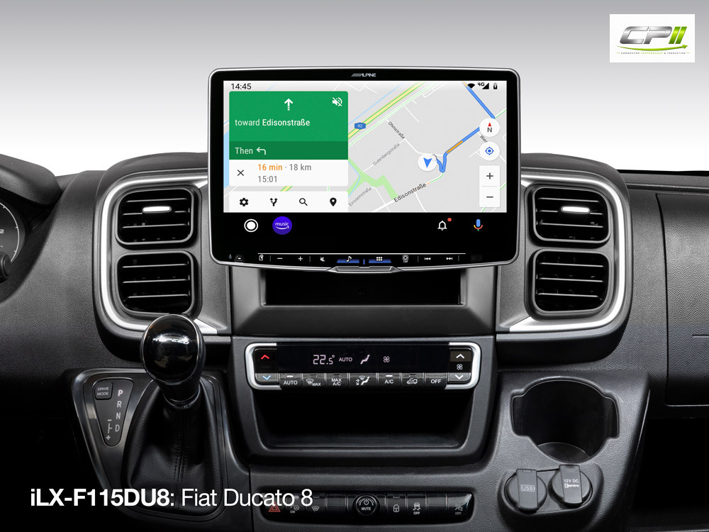 Alpine iLX-F115DU8 Autoradio mit 11-Zoll Touchscreen, DAB+, 1-DIN-Einbaugehäuse, Apple CarPlay Wireless und Android Auto Unte