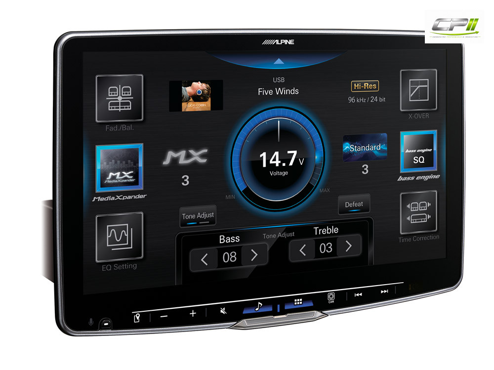 Alpine iLX-F115DU8 Autoradio mit 11-Zoll Touchscreen, DAB+, 1-DIN-Einbaugehäuse, Apple CarPlay Wireless und Android Auto Unte