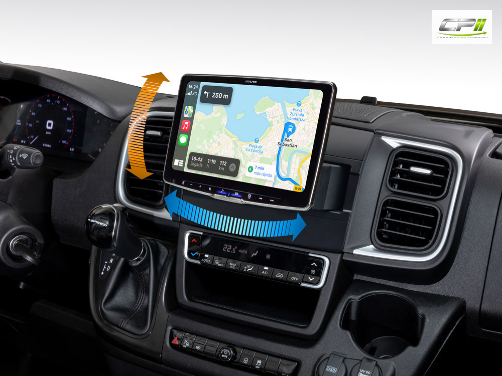 Alpine iLX-F115DU8S Autoradio mit schwenkbarem 11-Zoll Touchscreen, DAB+, 1-DIN-Einbaugehäuse, Apple CarPlay Wireless und And