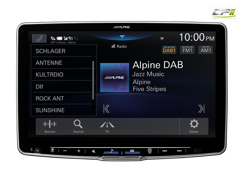 Alpine iLX-F115DU8S Autoradio mit schwenkbarem 11-Zoll Touchscreen, DAB+, 1-DIN-Einbaugehäuse, Apple CarPlay Wireless und And