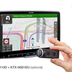 Alpine iLX-F115DU8S Autoradio mit schwenkbarem 11-Zoll Touchscreen, DAB+, 1-DIN-Einbaugehäuse, Apple CarPlay Wireless und And
