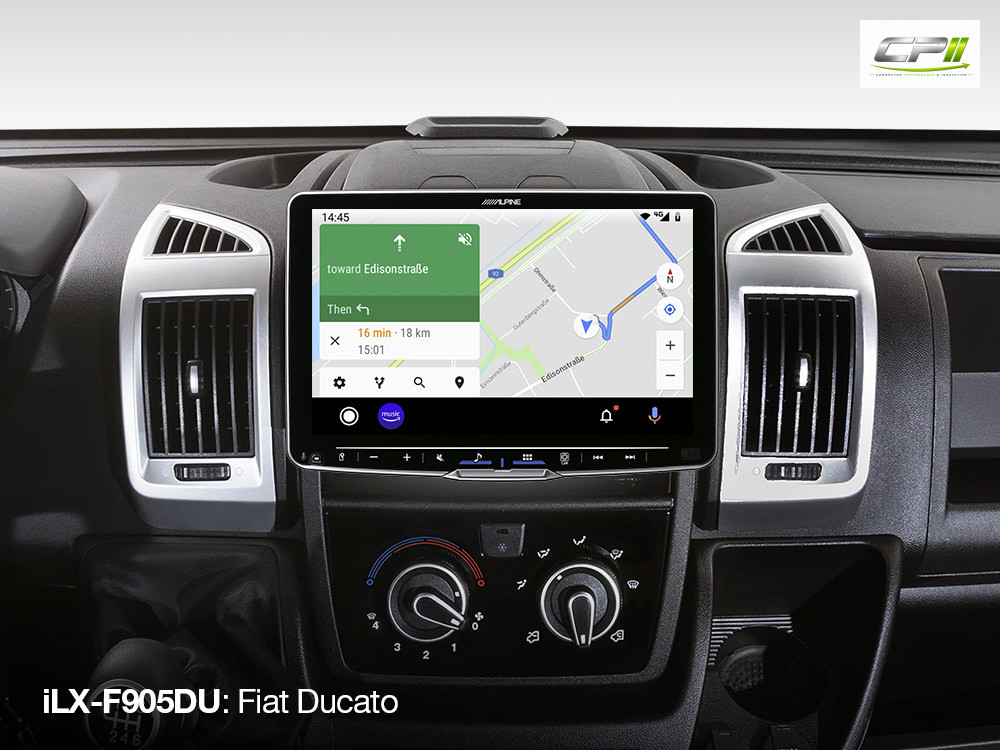 Alpine iLX-F905DU Autoradio mit 9-Zoll Touchscreen Fiat Ducato 3, Peugeot Boxer 2, Citroën Jumper 2 und Opel Movano 3