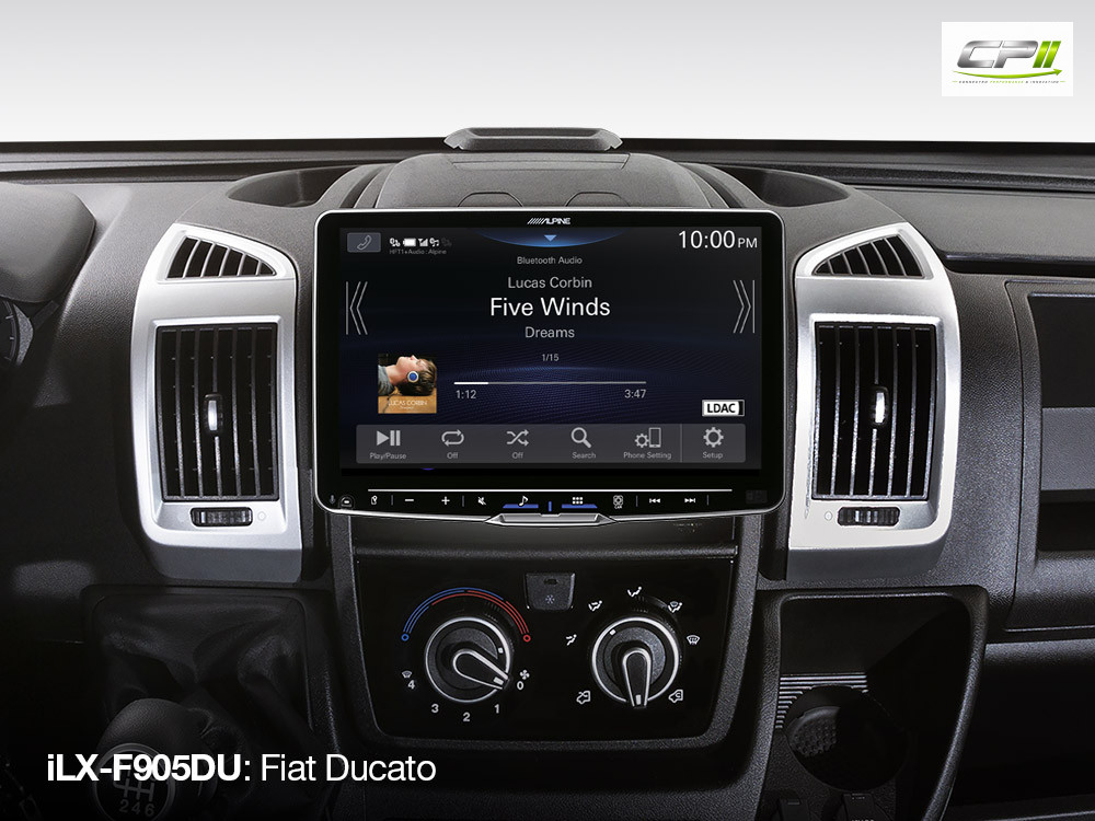 Alpine iLX-F905DU Autoradio mit 9-Zoll Touchscreen Fiat Ducato 3, Peugeot Boxer 2, Citroën Jumper 2 und Opel Movano 3