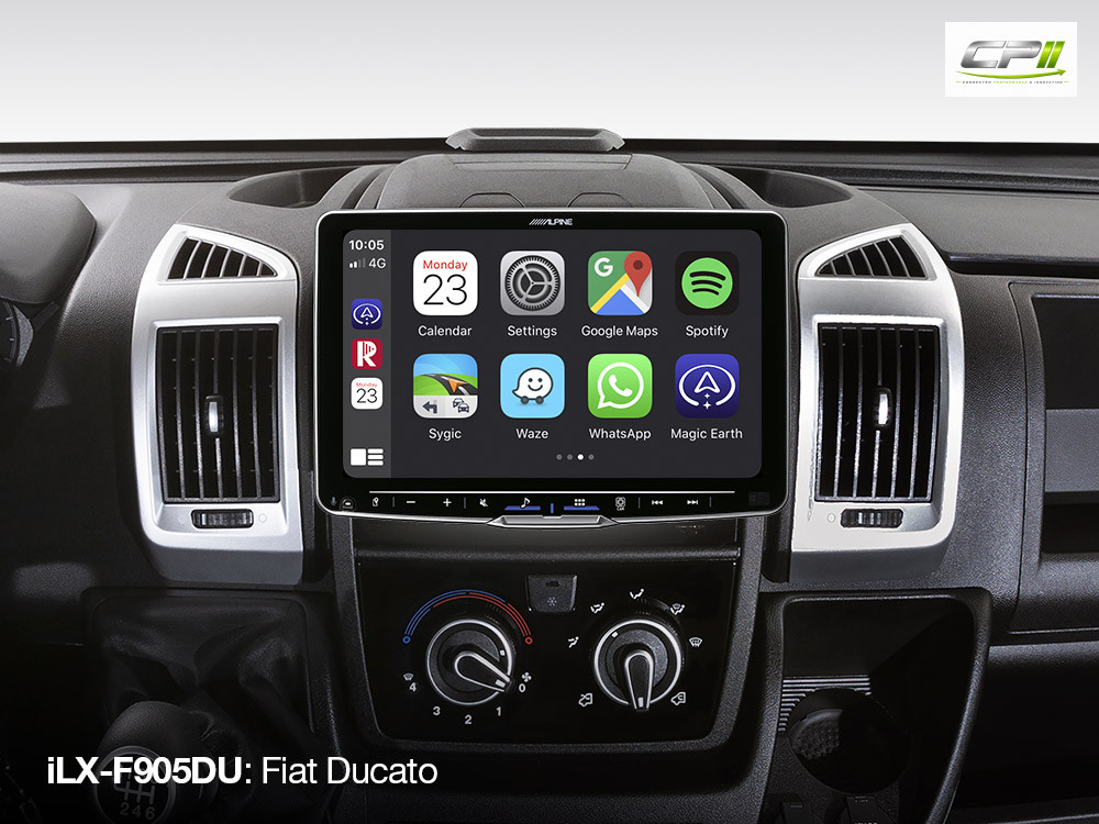 Alpine iLX-F905DU Autoradio mit 9-Zoll Touchscreen Fiat Ducato 3, Peugeot Boxer 2, Citroën Jumper 2 und Opel Movano 3