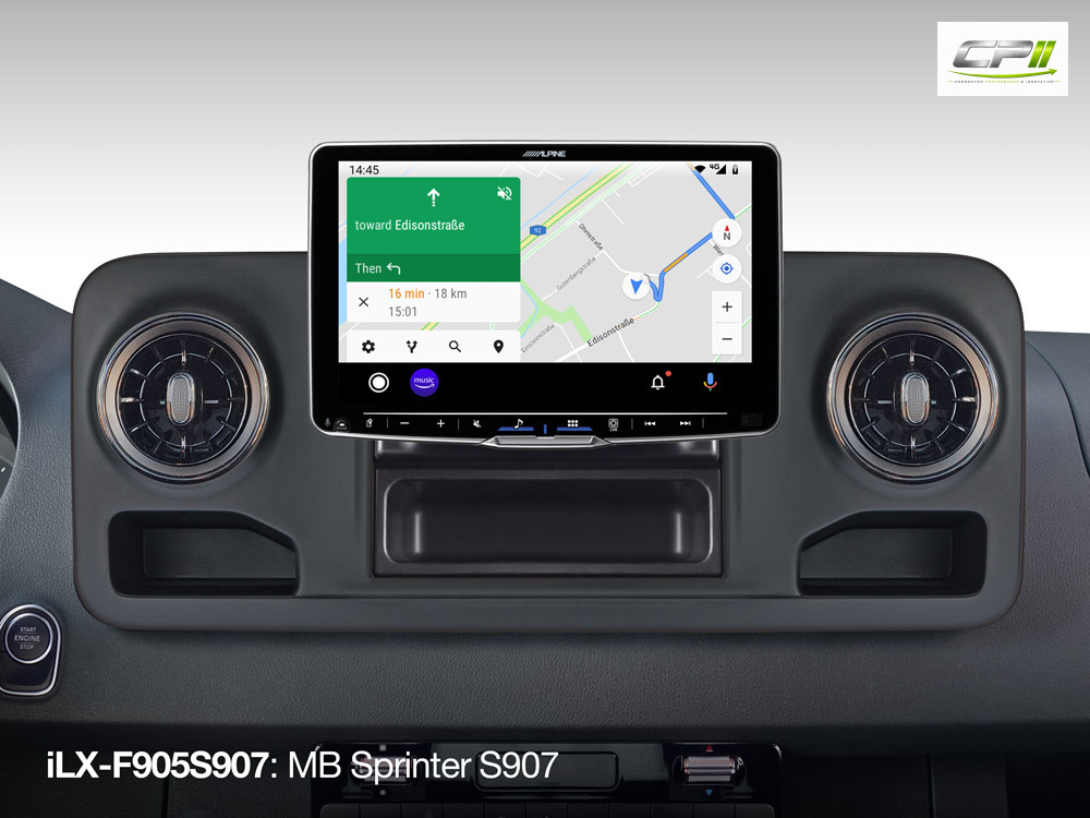 Alpine iLX-F905S907 Autoradio mit 9-Zoll Touchscreen, DAB+, 1-DIN-Einbaugehäuse, Apple CarPlay Wireless und Android Auto Unte