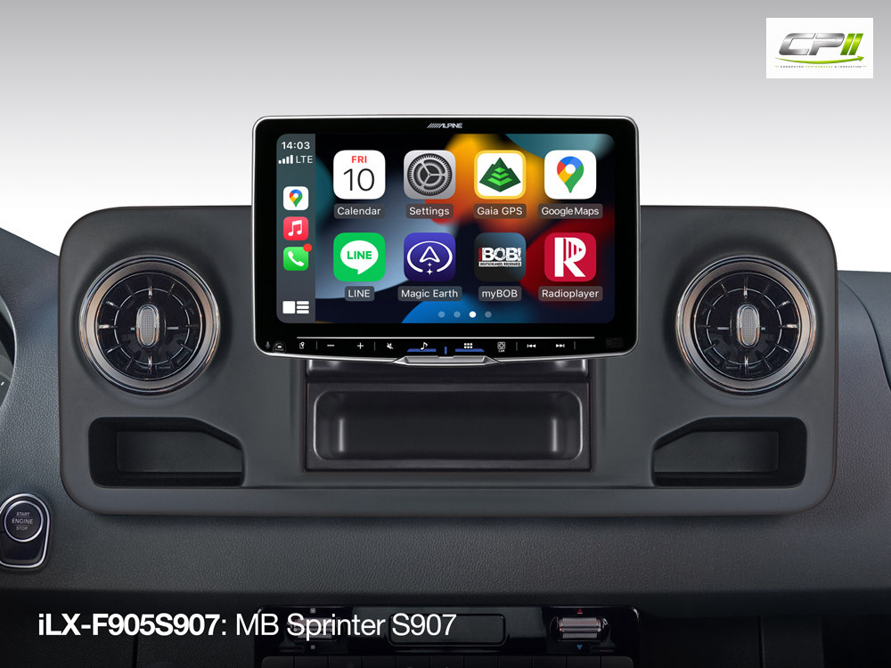 Alpine iLX-F905S907 Autoradio mit 9-Zoll Touchscreen, DAB+, 1-DIN-Einbaugehäuse, Apple CarPlay Wireless und Android Auto Unte