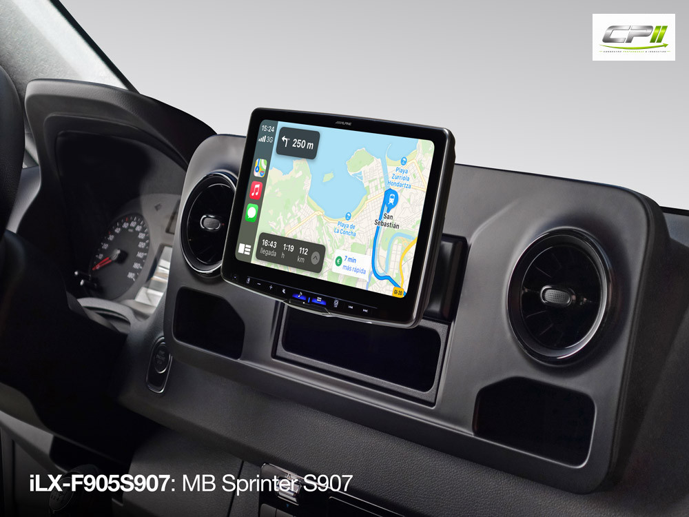 Alpine iLX-F905S907 Autoradio mit 9-Zoll Touchscreen, DAB+, 1-DIN-Einbaugehäuse, Apple CarPlay Wireless und Android Auto Unte