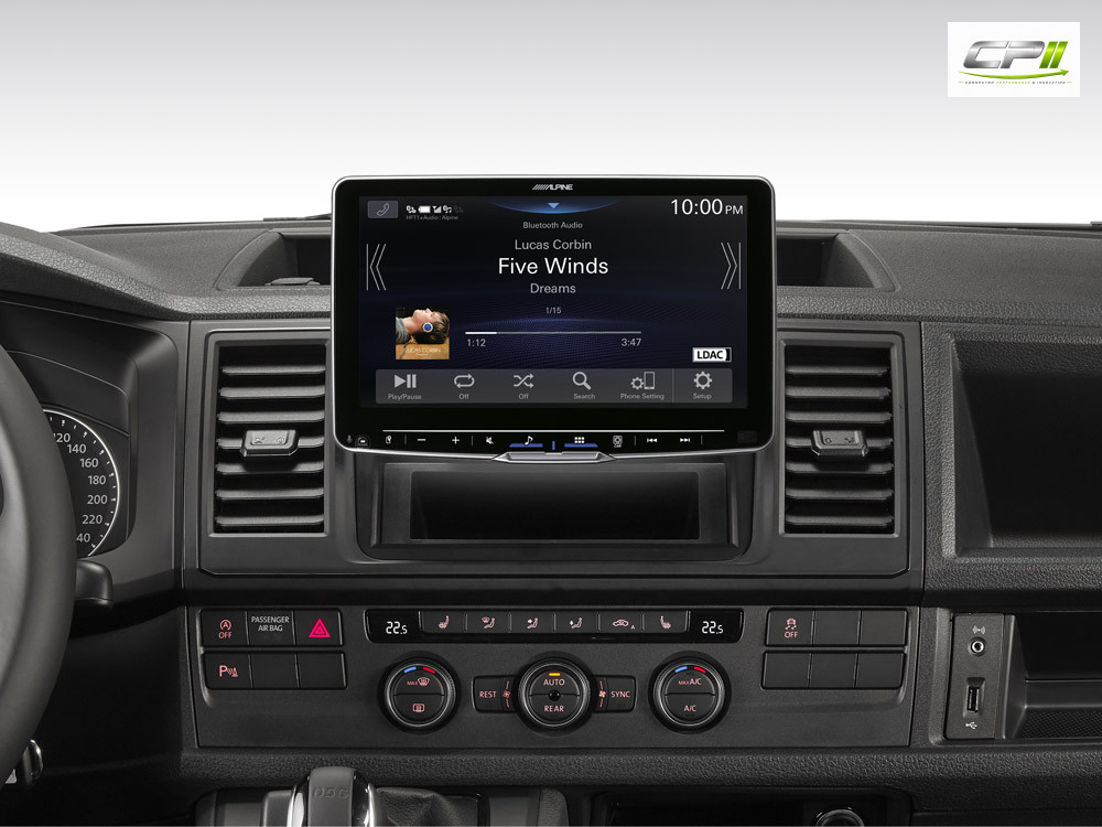 Alpine iLX-F905T6 Autoradio für VW T5 und T6 mit 9-Zoll-Touchscreen 1-DIN-Einbaugehäuse, DAB+, Apple CarPlay und Android Auto
