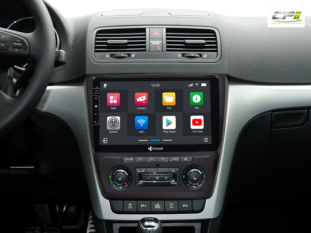 D9-151 Premium Android Autoradio für Skoda Yeti mit 4 x 100W Class-D Verstärker, 10,1 Zoll Display (hochauflösend), Inkl. Hea