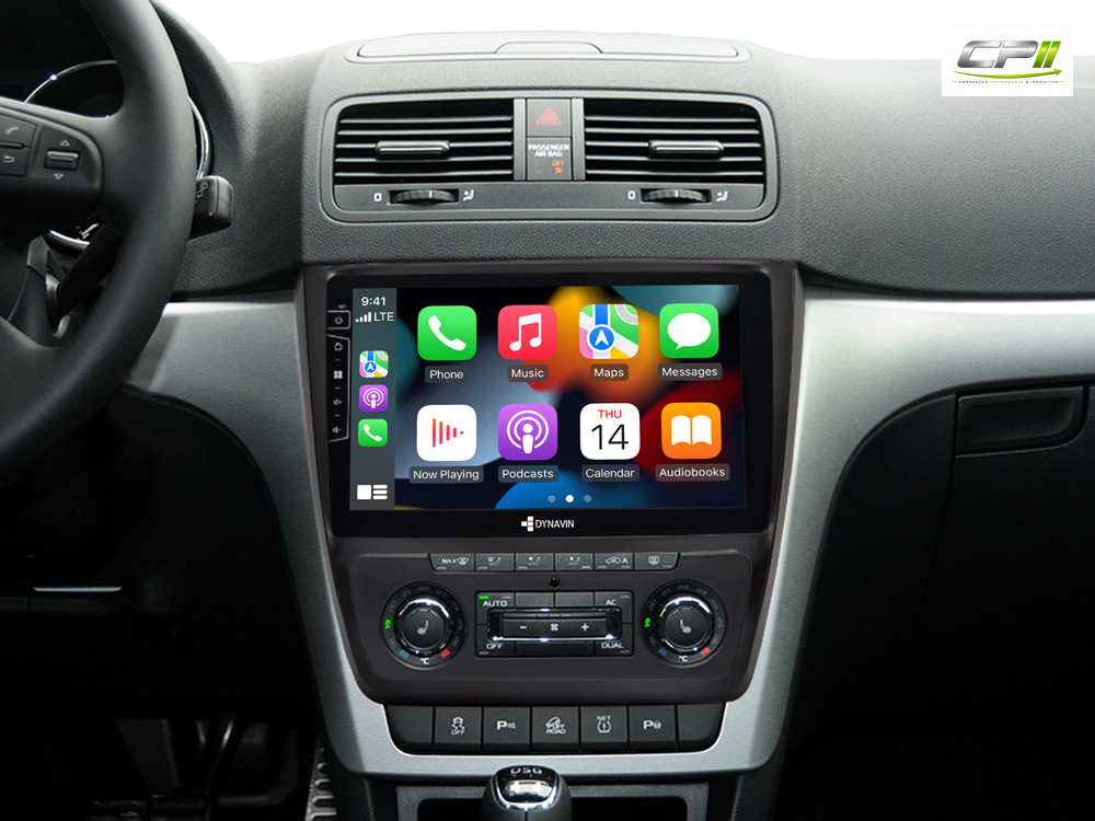 D9-151 Premium Android Autoradio für Skoda Yeti mit 4 x 100W Class-D Verstärker, 10,1 Zoll Display (hochauflösend), Inkl. Hea