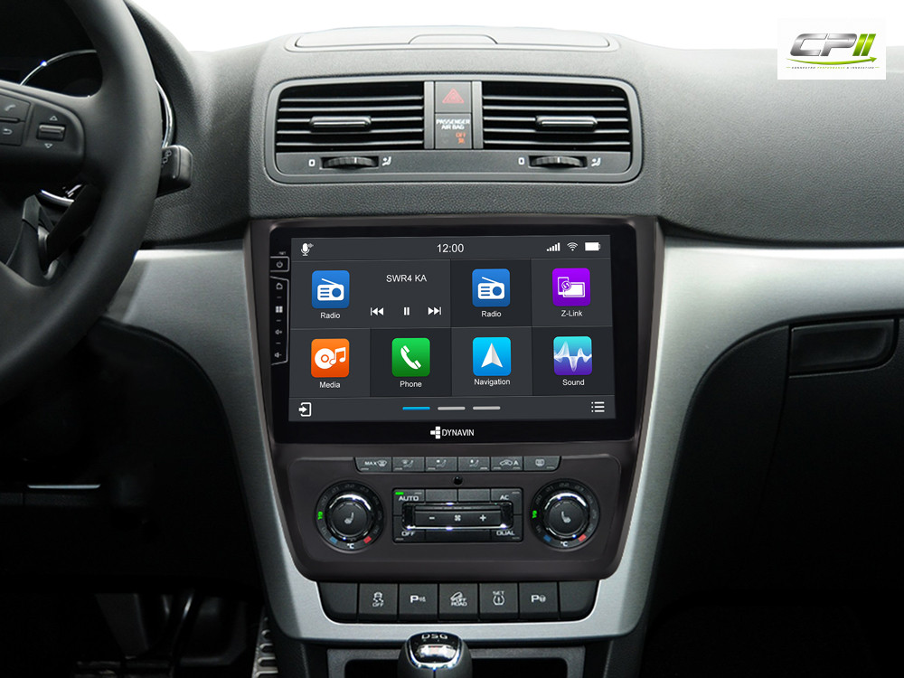 D9-151 Premium Android Autoradio für Skoda Yeti mit 4 x 100W Class-D Verstärker, 10,1 Zoll Display (hochauflösend), Inkl. Hea