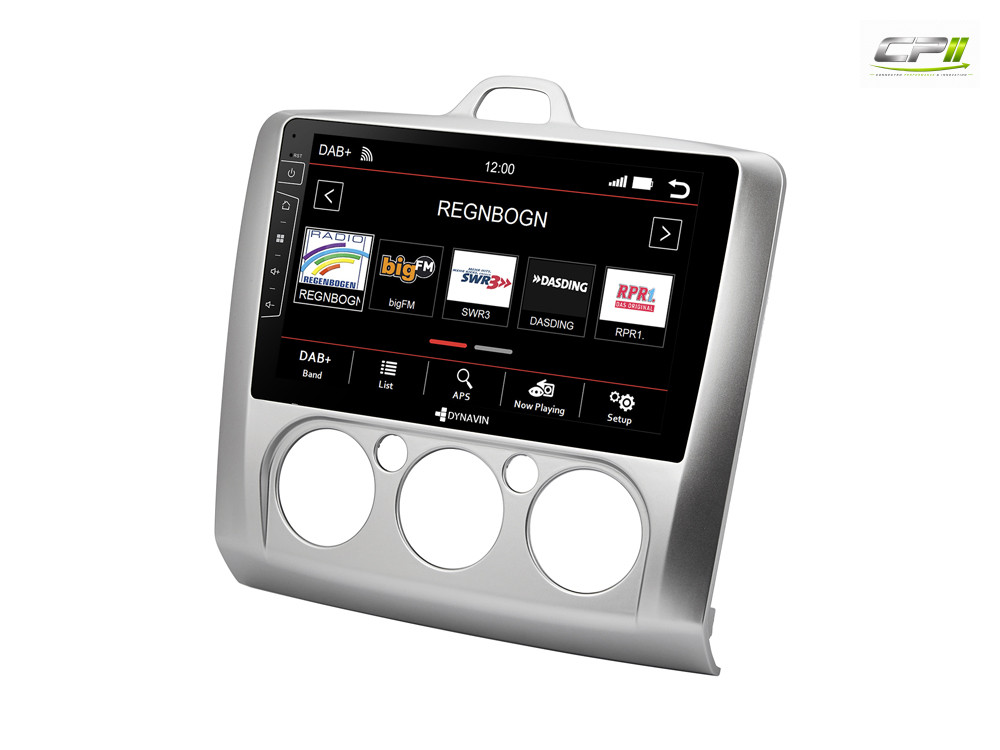 D9-41 Premium Android Autoradio für Ford Focus mit 4 x 100W Class-D Verstärker, 9 Zoll Display (hochauflösend), Inkl. Head-up