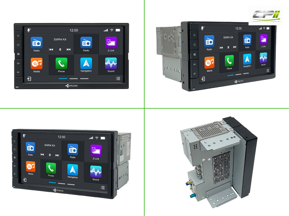 D9-7005 Premium 7-Zoll Universal Dopple Din Android Autoradio mit 4 x 100W Class-D Verstärker, Inkl. Head-up-Display, Apple C