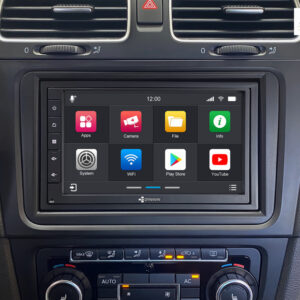D9-7005 Premium 7-Zoll Universal Dopple Din Android Autoradio mit 4 x 100W Class-D Verstärker, Inkl. Head-up-Display, Apple C