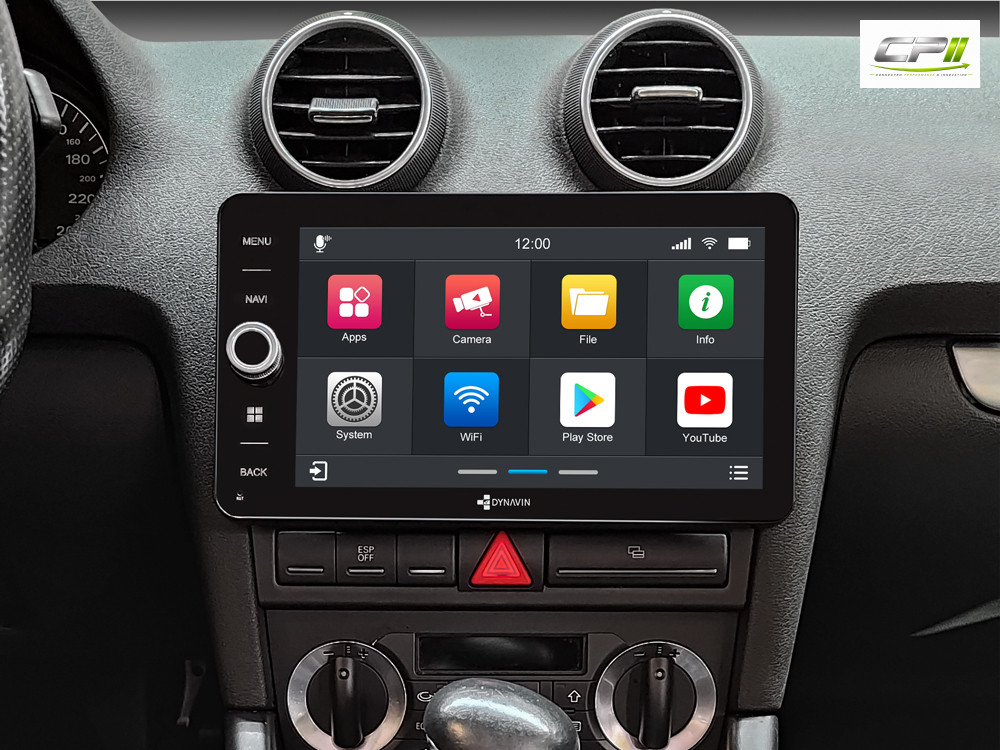 D9-A3 Premium Flex 160 GB Android Autoradio für Audi A3 | S3 mit 4 x 100W Class-D Verstärker, 9 Zoll Display (hochauflösend),