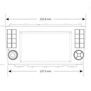 D9-CLK Premium Android Autoradio für Mercedes CLK mit 4 x 100W Class-D Verstärker, 7 Zoll Display (hochauflösend), Inkl. Head