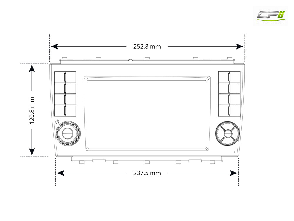 D9-CLK Premium Android Autoradio für Mercedes CLK mit 4 x 100W Class-D Verstärker, 7 Zoll Display (hochauflösend), Inkl. Head
