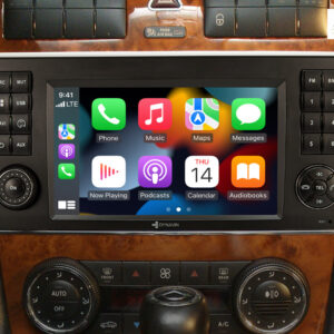 D9-CLK Premium Android Autoradio für Mercedes CLK mit 4 x 100W Class-D Verstärker, 7 Zoll Display (hochauflösend), Inkl. Head
