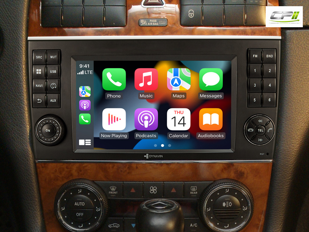 D9-CLK Premium Android Autoradio für Mercedes CLK mit 4 x 100W Class-D Verstärker, 7 Zoll Display (hochauflösend), Inkl. Head