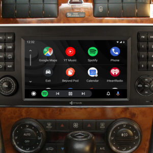 D9-CLK Premium Android Autoradio für Mercedes CLK mit 4 x 100W Class-D Verstärker, 7 Zoll Display (hochauflösend), Inkl. Head
