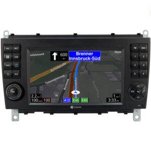 D9-CLK Premium Android Autoradio für Mercedes CLK mit 4 x 100W Class-D Verstärker, 7 Zoll Display (hochauflösend), Inkl. Head