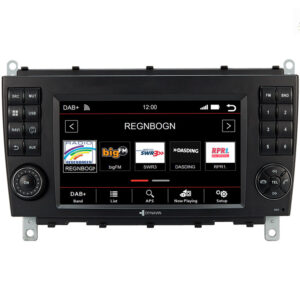 D9-CLK Premium Android Autoradio für Mercedes CLK mit 4 x 100W Class-D Verstärker, 7 Zoll Display (hochauflösend), Inkl. Head