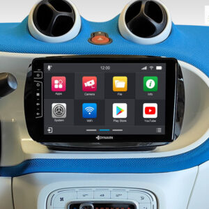 D9-DF434 Premium Android Autoradio für Mercedes Smart mit 4 x 100W Class-D Verstärker, 9 Zoll Display (hochauflösend), Inkl.