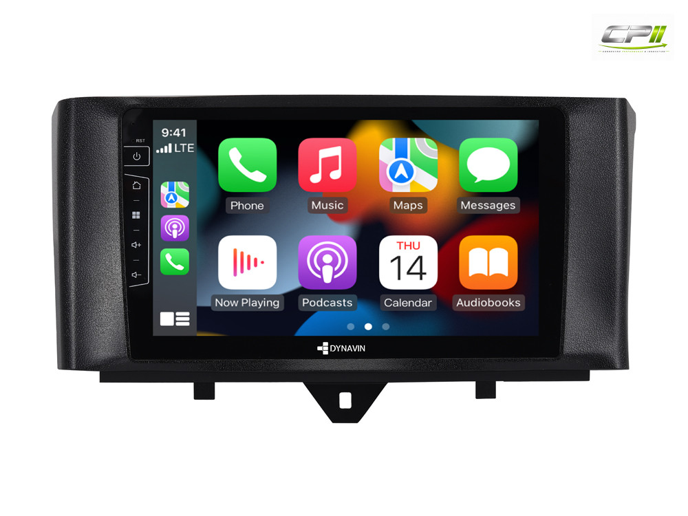 D9-DF435 Premium Android Autoradio für Mercedes Smart mit 4 x 100W Class-D Verstärker, 9 Zoll Display (hochauflösend), Inkl.