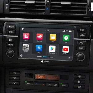 D9-E46 Premium Android Autoradio für BMW 3er E46 mit 4 x 100W Class-D Verstärker, 7 Zoll Display (hochauflösend), Inkl. Head-