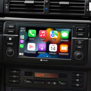 D9-E46 Premium Android Autoradio für BMW 3er E46 mit 4 x 100W Class-D Verstärker, 7 Zoll Display (hochauflösend), Inkl. Head-