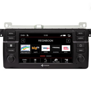 D9-E46 Premium Android Autoradio für BMW 3er E46 mit 4 x 100W Class-D Verstärker, 7 Zoll Display (hochauflösend), Inkl. Head-