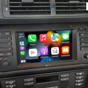 D9-E53 Premium Android Autoradio für BMW X5 E53 mit 4 x 100W Class-D Verstärker, 7 Zoll Display (hochauflösend), Inkl. Head-u