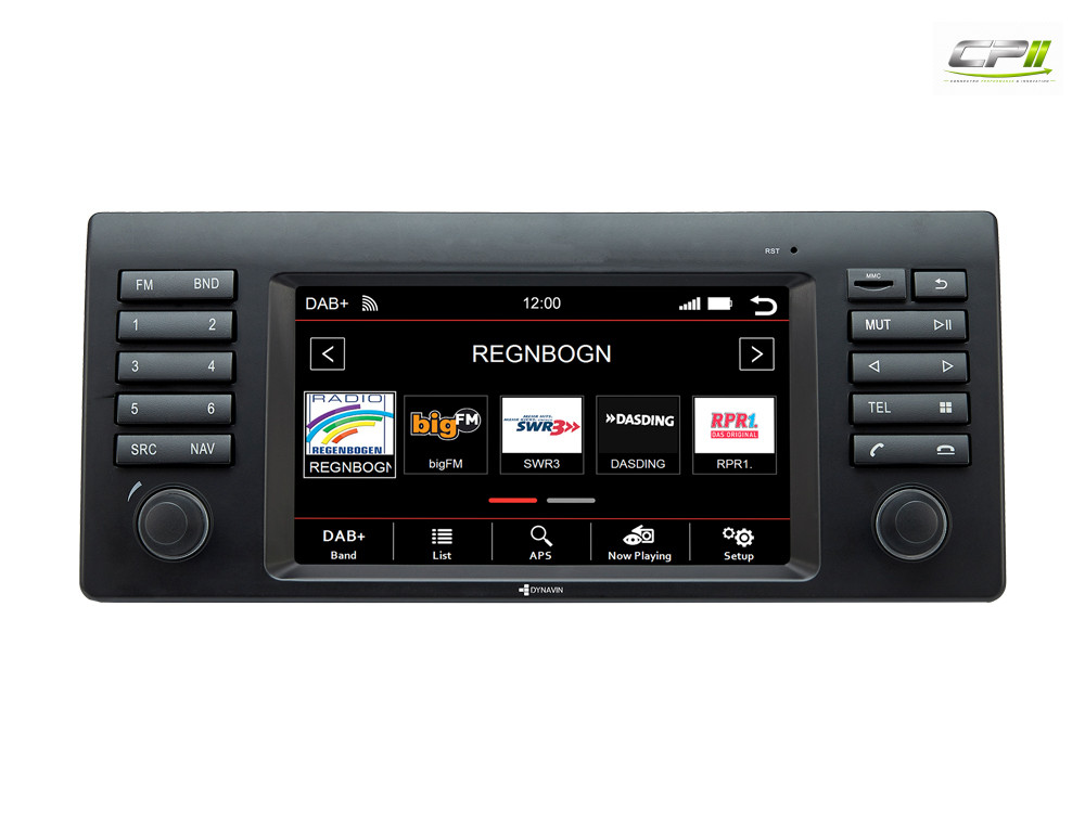 D9-E53 Premium Android Autoradio für BMW X5 E53 mit 4 x 100W Class-D Verstärker, 7 Zoll Display (hochauflösend), Inkl. Head-u