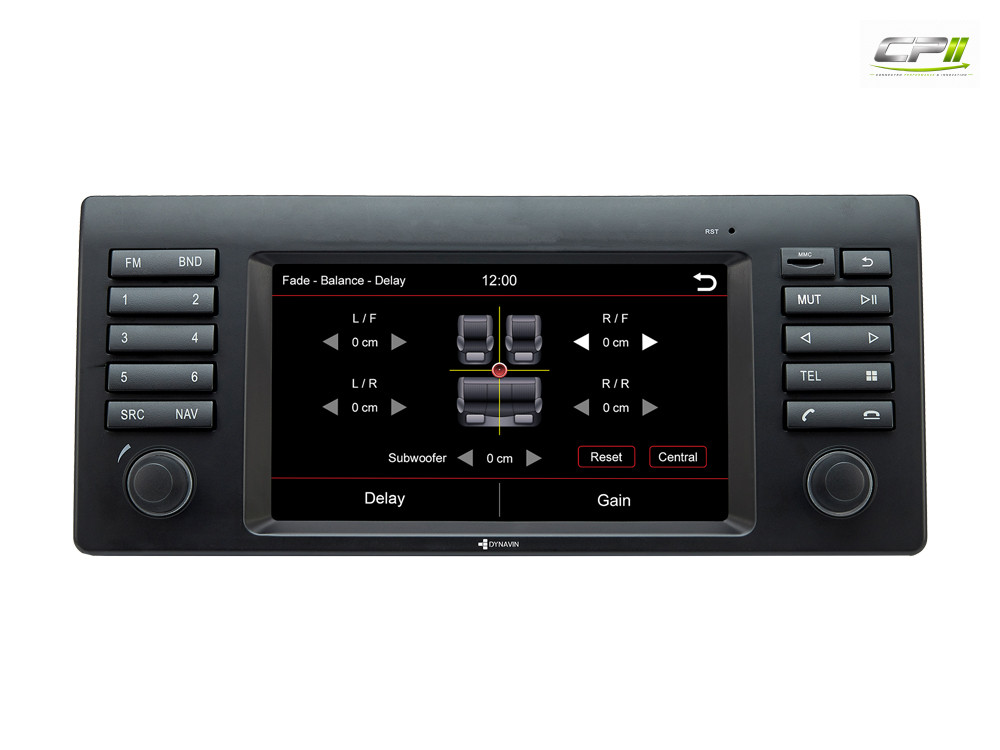 D9-E53 Premium Android Autoradio für BMW X5 E53 mit 4 x 100W Class-D Verstärker, 7 Zoll Display (hochauflösend), Inkl. Head-u