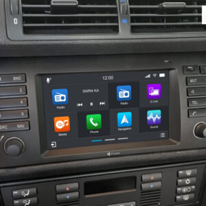 D9-E53 Premium Android Autoradio für BMW X5 E53 mit 4 x 100W Class-D Verstärker, 7 Zoll Display (hochauflösend), Inkl. Head-u