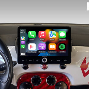 D9-FT500 Premium Android Autoradio für Fiat 500 2007-2015 mit 4 x 100W Class-D Verstärker, 10,1 Zoll Display (hochauflösend),