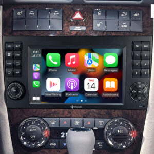D9-MBC Premium Android Autoradio für Mercedes C-Klasse mit 4 x 100W Class-D Verstärker, 7 Zoll Display (hochauflösend), Inkl.