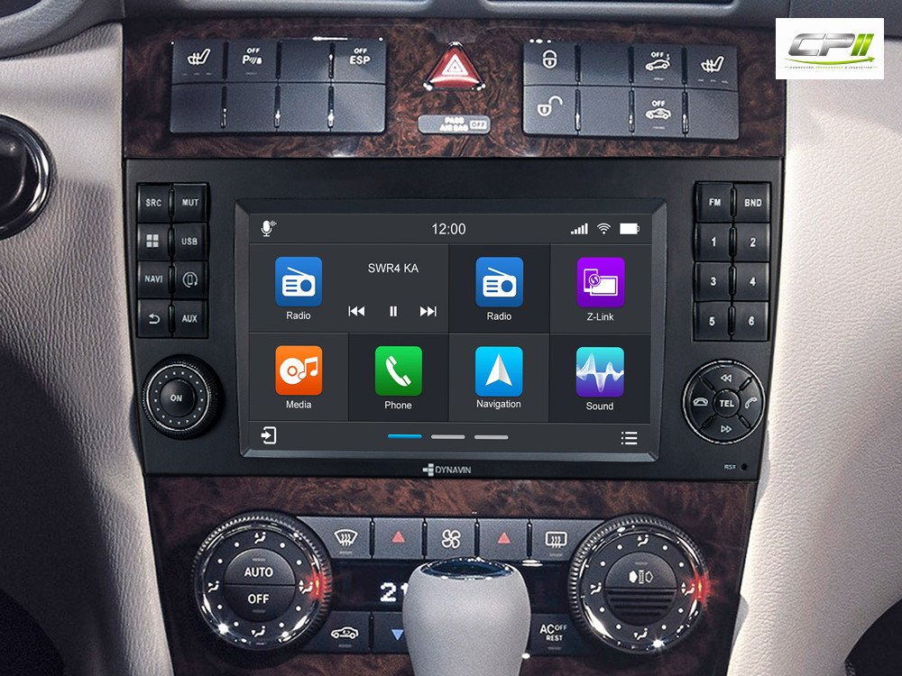 D9-MBC Premium Android Autoradio für Mercedes C-Klasse mit 4 x 100W Class-D Verstärker, 7 Zoll Display (hochauflösend), Inkl.