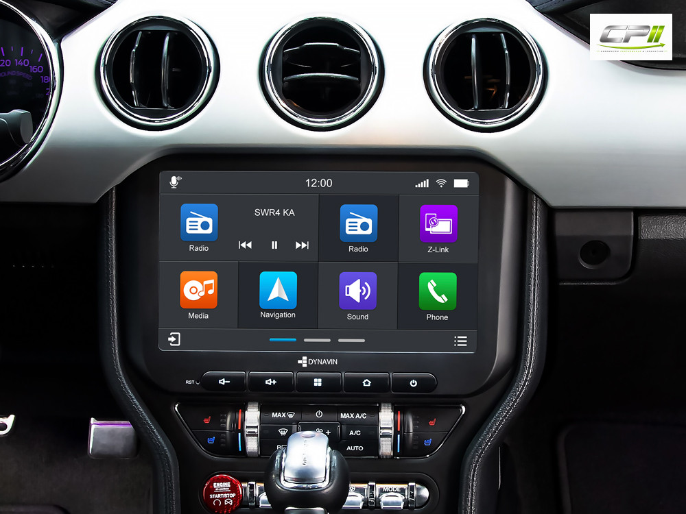 D9-MST2015H Plus Android Navigationssystem für Ford Mustang VI mit 10,1-Zoll Touchscreen, Inkl. Head-up-Display, Apple CarPla