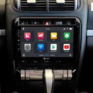 D9-PC Premium Android Autoradio für Porsche Cayenne mit 4 x 100W Class-D Verstärker, 9 Zoll Display (hochauflösend), Inkl. He