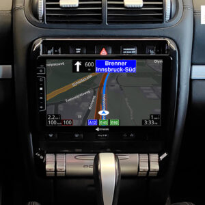 D9-PC Premium Android Autoradio für Porsche Cayenne mit 4 x 100W Class-D Verstärker, 9 Zoll Display (hochauflösend), Inkl. He
