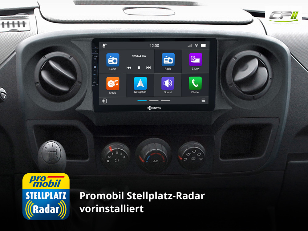 D9-RN-1 Plus – C Android Navigationssystem für Renault Master mit 9-Zoll Touchscreen, Inkl. Head-up-Display, Apple CarPlay un